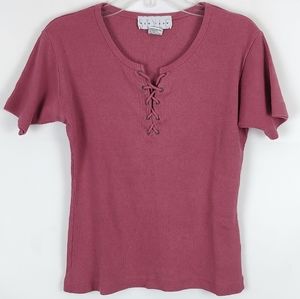 Y2K Vintage Style New York Blouse Top Womens S Casual Rave Festival Coquette